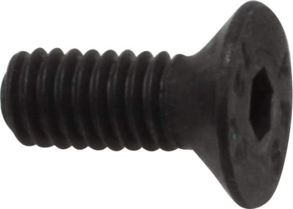 Value Collection - M4x0.70 Metric Coarse Hex Socket Drive, 90° Flat Screw - Grade 12.9 Alloy Steel, Black Oxide Finish, Fully Threaded, 10mm OAL - Eagle Tool & Supply