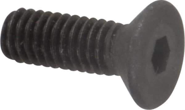 Value Collection - M4x0.70 Metric Coarse Hex Socket Drive, 90° Flat Screw - Grade 12.9 Alloy Steel, Black Oxide Finish, Fully Threaded, 12mm OAL - Eagle Tool & Supply