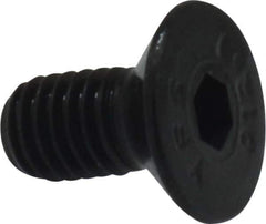 Value Collection - M5x0.80 Metric Coarse Hex Socket Drive, 90° Flat Screw - Grade 12.9 Alloy Steel, Black Oxide Finish, Fully Threaded, 10mm OAL - Eagle Tool & Supply