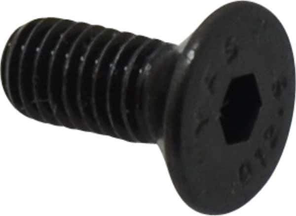 Value Collection - M5x0.80 Metric Coarse Hex Socket Drive, 90° Flat Screw - Grade 12.9 Alloy Steel, Black Oxide Finish, Fully Threaded, 12mm OAL - Eagle Tool & Supply