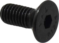 Value Collection - M5x0.80 Metric Coarse Hex Socket Drive, 90° Flat Screw - Grade 12.9 Alloy Steel, Black Oxide Finish, Fully Threaded, 12mm OAL - Eagle Tool & Supply