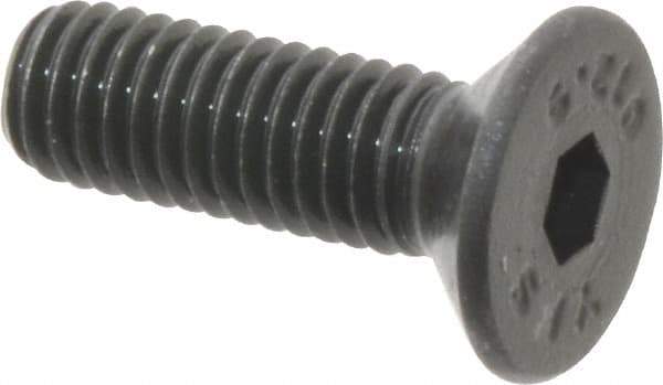 Value Collection - M5x0.80 Metric Coarse Hex Socket Drive, 90° Flat Screw - Grade 12.9 Alloy Steel, Black Oxide Finish, Fully Threaded, 16mm OAL - Eagle Tool & Supply