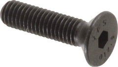 Value Collection - M5x0.80 Metric Coarse Hex Socket Drive, 90° Flat Screw - Grade 12.9 Alloy Steel, Black Oxide Finish, Fully Threaded, 20mm OAL - Eagle Tool & Supply