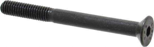 Value Collection - M5x0.80 Metric Coarse Hex Socket Drive, 90° Flat Screw - Grade 12.9 Alloy Steel, Black Oxide Finish, Partially Threaded, 50mm OAL - Eagle Tool & Supply