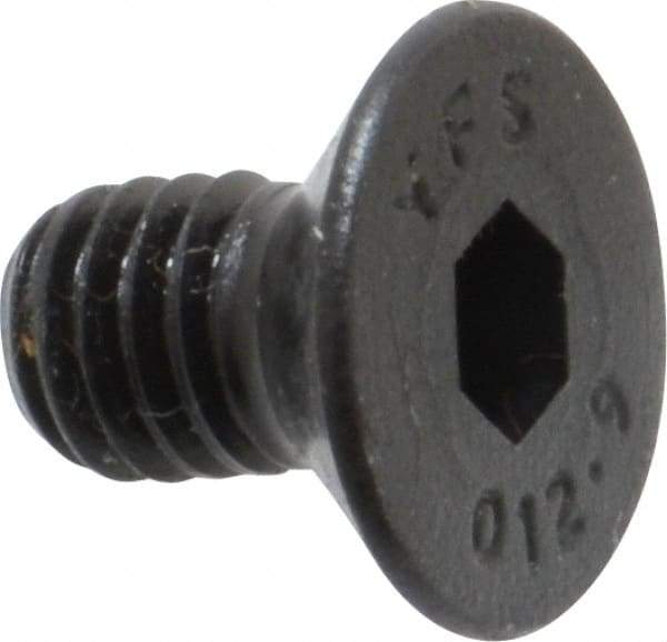 Value Collection - M6x1.00 Metric Coarse Hex Socket Drive, 90° Flat Screw - Grade 12.9 Alloy Steel, Black Oxide Finish, Fully Threaded, 10mm OAL - Eagle Tool & Supply