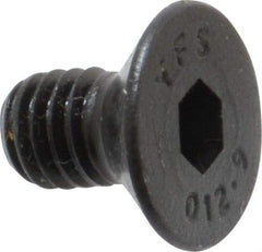 Value Collection - M6x1.00 Metric Coarse Hex Socket Drive, 90° Flat Screw - Grade 12.9 Alloy Steel, Black Oxide Finish, Fully Threaded, 10mm OAL - Eagle Tool & Supply