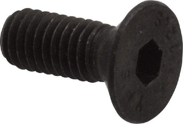 Value Collection - M6x1.00 Metric Coarse Hex Socket Drive, 90° Flat Screw - Grade 12.9 Alloy Steel, Black Oxide Finish, Fully Threaded, 16mm OAL - Eagle Tool & Supply