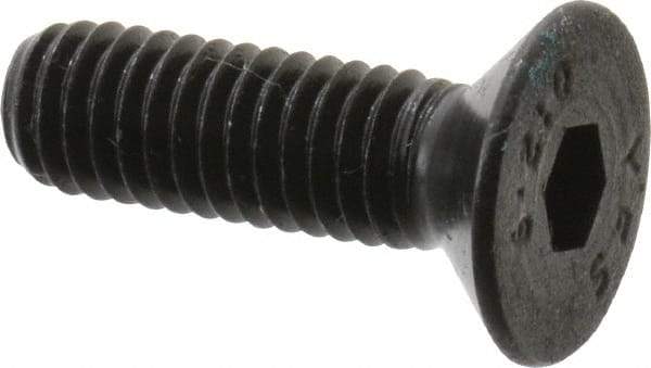 Value Collection - M6x1.00 Metric Coarse Hex Socket Drive, 90° Flat Screw - Grade 12.9 Alloy Steel, Black Oxide Finish, Fully Threaded, 20mm OAL - Eagle Tool & Supply