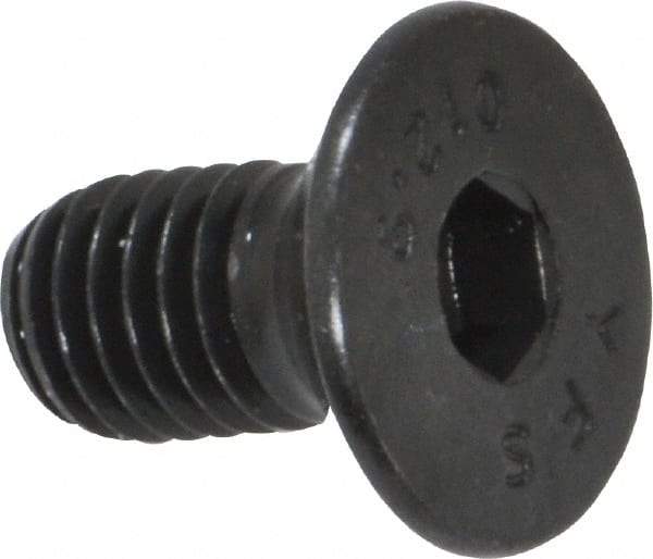 Value Collection - M8x1.25 Metric Coarse Hex Socket Drive, 90° Flat Screw - Grade 12.9 Alloy Steel, Black Oxide Finish, Fully Threaded, 16mm OAL - Eagle Tool & Supply