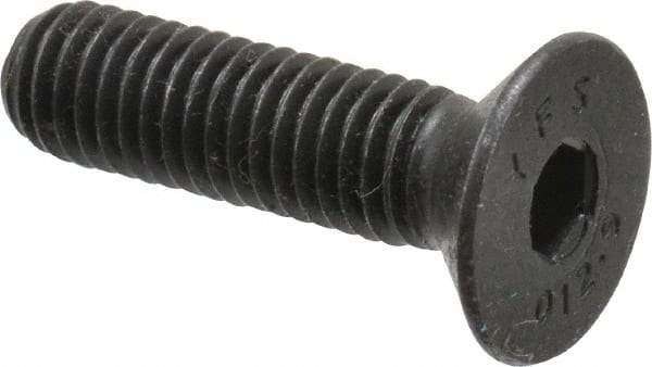 Value Collection - M8x1.25 Metric Coarse Hex Socket Drive, 90° Flat Screw - Grade 12.9 Alloy Steel, Black Oxide Finish, Fully Threaded, 30mm OAL - Eagle Tool & Supply