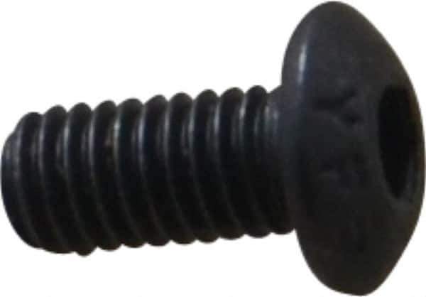 Value Collection - M3x0.50 Metric Coarse Hex Socket Drive, Button Screw - Grade 12.9 Alloy Steel, Black Oxide Finish, Fully Threaded, 6mm Length Under Head - Eagle Tool & Supply