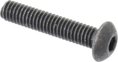 Value Collection - M4x0.70 Metric Coarse Hex Socket Drive, Button Screw - Grade 10.9 Alloy Steel, Black Oxide Finish, Fully Threaded, 20mm Length Under Head - Eagle Tool & Supply