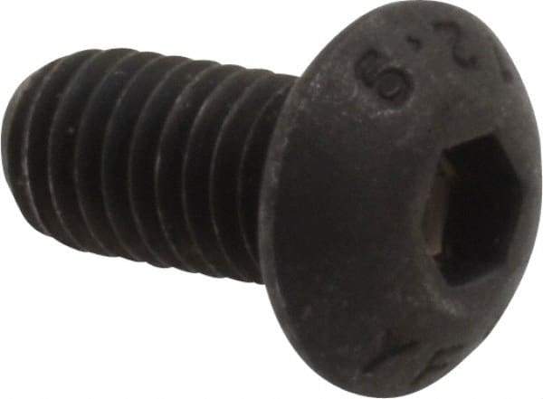 Value Collection - M5x0.80 Metric Coarse Hex Socket Drive, Button Screw - Grade 12.9 Alloy Steel, Black Oxide Finish, Fully Threaded, 10mm Length Under Head - Eagle Tool & Supply