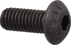 Value Collection - M5x0.80 Metric Coarse Hex Socket Drive, Button Screw - Grade 12.9 Alloy Steel, Black Oxide Finish, Fully Threaded, 12mm Length Under Head - Eagle Tool & Supply