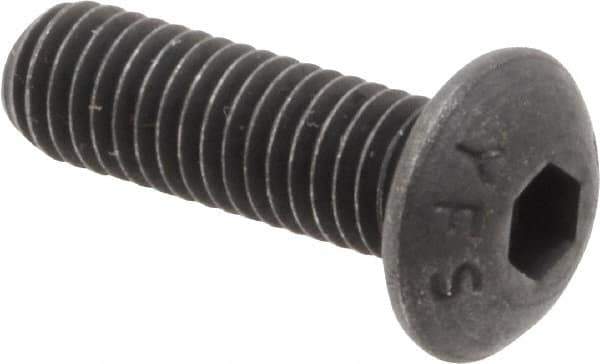 Value Collection - M5x0.80 Metric Coarse Hex Socket Drive, Button Screw - Grade 12.9 Alloy Steel, Black Oxide Finish, Fully Threaded, 16mm Length Under Head - Eagle Tool & Supply
