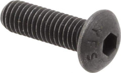 Value Collection - M5x0.80 Metric Coarse Hex Socket Drive, Button Screw - Grade 12.9 Alloy Steel, Black Oxide Finish, Fully Threaded, 16mm Length Under Head - Eagle Tool & Supply