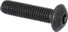 Value Collection - M5x0.80 Metric Coarse Hex Socket Drive, Button Screw - Grade 12.9 Alloy Steel, Black Oxide Finish, Fully Threaded, 20mm Length Under Head - Eagle Tool & Supply