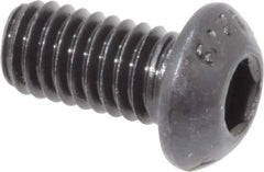 Value Collection - M6x1.00 Metric Coarse Hex Socket Drive, Button Screw - Grade 12.9 Alloy Steel, Black Oxide Finish, Fully Threaded, 12mm Length Under Head - Eagle Tool & Supply