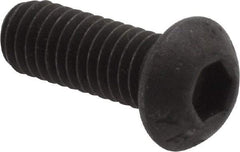 Value Collection - M6x1.00 Metric Coarse Hex Socket Drive, Button Screw - Grade 12.9 Alloy Steel, Black Oxide Finish, Fully Threaded, 16mm Length Under Head - Eagle Tool & Supply