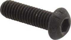 Value Collection - M6x1.00 Metric Coarse Hex Socket Drive, Button Screw - Grade 12.9 Alloy Steel, Black Oxide Finish, Fully Threaded, 20mm Length Under Head - Eagle Tool & Supply