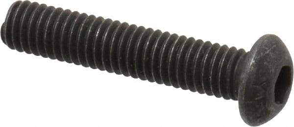 Value Collection - M6x1.00 Metric Coarse Hex Socket Drive, Button Screw - Grade 12.9 Alloy Steel, Black Oxide Finish, Fully Threaded, 30mm Length Under Head - Eagle Tool & Supply