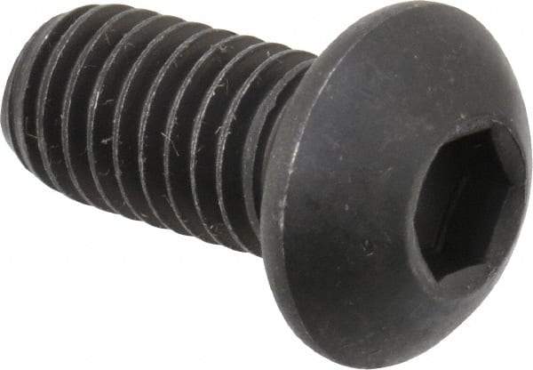 Value Collection - M8x1.25 Metric Coarse Hex Socket Drive, Button Screw - Grade 12.9 Alloy Steel, Black Oxide Finish, Fully Threaded, 16mm Length Under Head - Eagle Tool & Supply