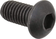 Value Collection - M8x1.25 Metric Coarse Hex Socket Drive, Button Screw - Grade 12.9 Alloy Steel, Black Oxide Finish, Fully Threaded, 16mm Length Under Head - Eagle Tool & Supply