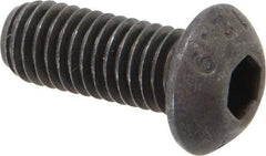 Value Collection - M8x1.25 Metric Coarse Hex Socket Drive, Button Screw - Grade 12.9 Alloy Steel, Black Oxide Finish, Fully Threaded, 20mm Length Under Head - Eagle Tool & Supply