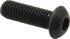 Value Collection - M8x1.25 Metric Coarse Hex Socket Drive, Button Screw - Grade 12.9 Alloy Steel, Black Oxide Finish, Fully Threaded, 25mm Length Under Head - Eagle Tool & Supply