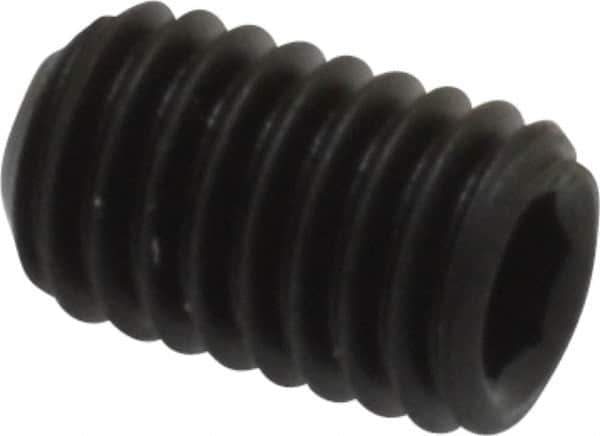 Value Collection - M5x0.80 Metric Coarse, 8mm OAL, Cup Point Set Screw - Grade 14.9 (45H) Alloy Steel, 2.5mm Key - Eagle Tool & Supply