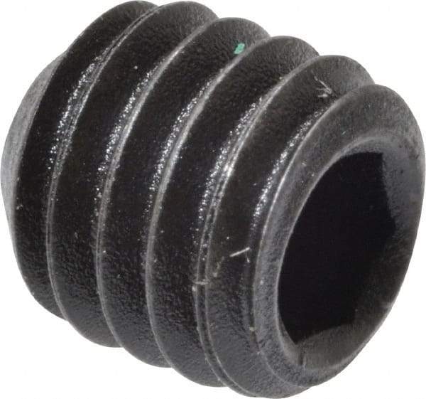 Value Collection - M6x1.00 Metric Coarse, 6mm OAL, Cup Point Set Screw - Grade 14.9 (45H) Alloy Steel, 3mm Key - Eagle Tool & Supply