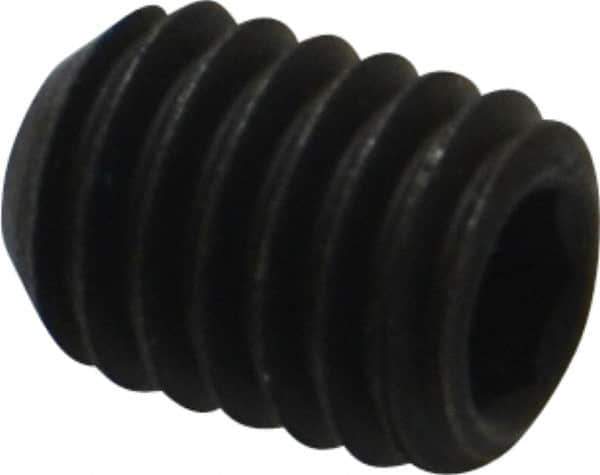 Value Collection - M6x1.00 Metric Coarse, 8mm OAL, Cup Point Set Screw - Grade 14.9 (45H) Alloy Steel, 3mm Key - Eagle Tool & Supply