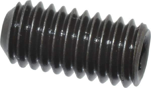 Value Collection - M6x1.00 Metric Coarse, 12mm OAL, Cup Point Set Screw - Grade 14.9 (45H) Alloy Steel, 3mm Key - Eagle Tool & Supply