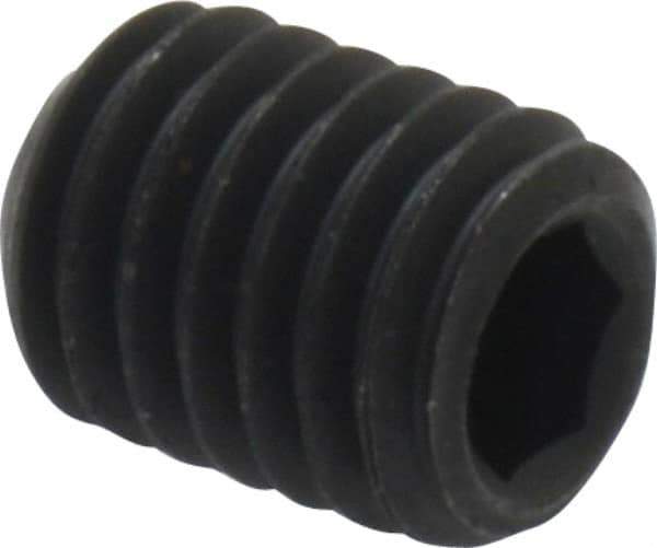 Value Collection - M8x1.25 Metric Coarse, 10mm OAL, Cup Point Set Screw - Grade 14.9 (45H) Alloy Steel, 4mm Key - Eagle Tool & Supply