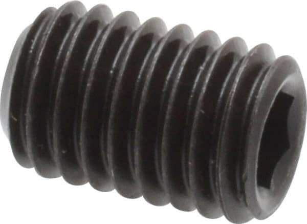 Value Collection - M8x1.25 Metric Coarse, 12mm OAL, Cup Point Set Screw - Grade 14.9 (45H) Alloy Steel, 4mm Key - Eagle Tool & Supply