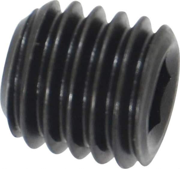 Value Collection - M10x1.50 Metric Coarse, 10mm OAL, Cup Point Set Screw - Grade 14.9 (45H) Alloy Steel, 5mm Key - Eagle Tool & Supply