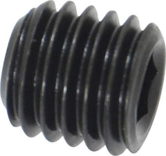 Value Collection - M10x1.50 Metric Coarse, 10mm OAL, Cup Point Set Screw - Grade 14.9 (45H) Alloy Steel, 5mm Key - Eagle Tool & Supply