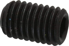 Value Collection - M10x1.50 Metric Coarse, 16mm OAL, Cup Point Set Screw - Grade 14.9 (45H) Alloy Steel, 5mm Key - Eagle Tool & Supply