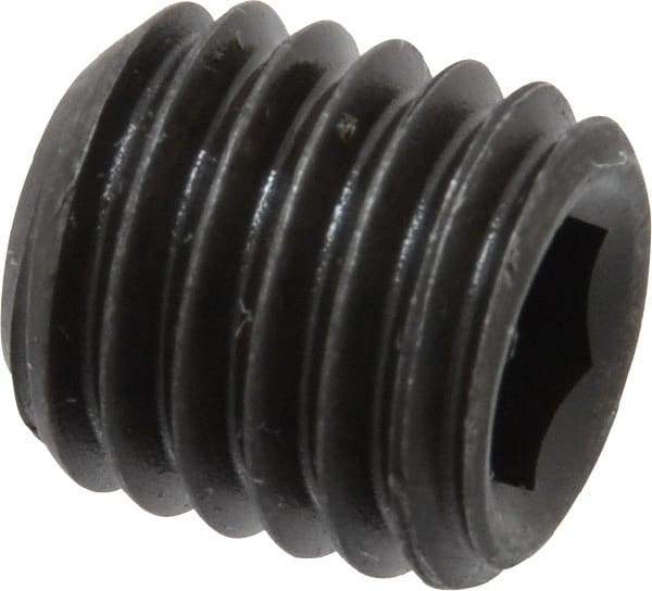 Value Collection - M12x1.75 Metric Coarse, 12mm OAL, Cup Point Set Screw - Grade 14.9 (45H) Alloy Steel, 6mm Key - Eagle Tool & Supply