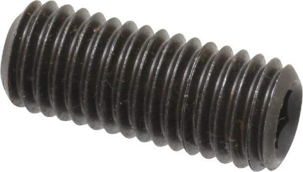 Value Collection - M12x1.75 Metric Coarse, 30mm OAL, Cup Point Set Screw - Grade 14.9 (45H) Alloy Steel, 6mm Key - Eagle Tool & Supply