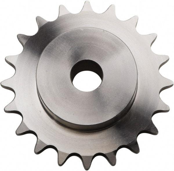 U.S. Tsubaki - 14 Teeth, 3/8" Chain Pitch, Chain Size 35, Plain Bore Sprocket - 1/2" Bore Diam, 1.685" Pitch Diam, 1.87" Outside Diam - Eagle Tool & Supply