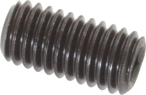 Value Collection - M5x0.80, 10mm OAL, Flat Point Set Screw - Grade 14.9 (45H) Alloy Steel, 2.5mm Key - Eagle Tool & Supply