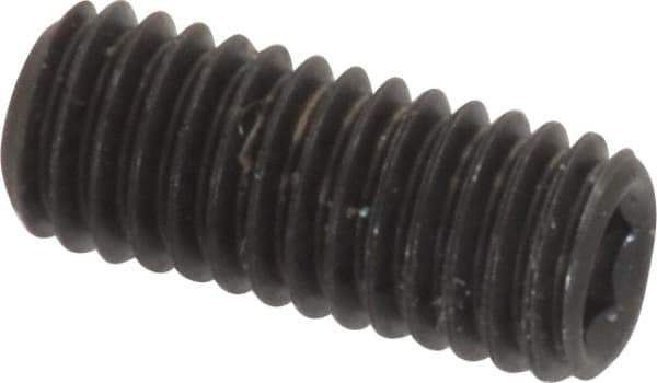 Value Collection - M5x0.80, 12mm OAL, Flat Point Set Screw - Grade 14.9 (45H) Alloy Steel, 2.5mm Key - Eagle Tool & Supply