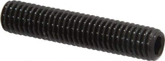Value Collection - M5x0.80, 25mm OAL, Flat Point Set Screw - Grade 14.9 (45H) Alloy Steel, 2.5mm Key - Eagle Tool & Supply