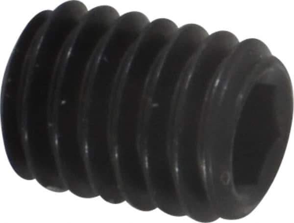 Value Collection - M6x1.00, 8mm OAL, Flat Point Set Screw - Grade 14.9 (45H) Alloy Steel, 3mm Key - Eagle Tool & Supply