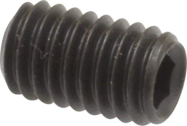 Value Collection - M6x1.00, 10mm OAL, Flat Point Set Screw - Grade 14.9 (45H) Alloy Steel, 3mm Key - Eagle Tool & Supply