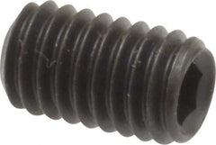 Value Collection - M6x1.00, 10mm OAL, Flat Point Set Screw - Grade 14.9 (45H) Alloy Steel, 3mm Key - Eagle Tool & Supply