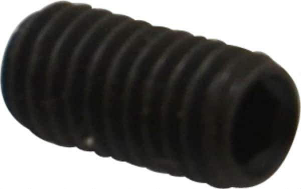 Value Collection - M6x1.00, 12mm OAL, Flat Point Set Screw - Grade 14.9 (45H) Alloy Steel, 3mm Key - Eagle Tool & Supply
