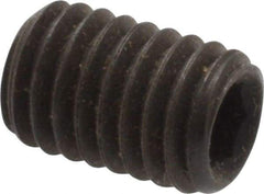 Value Collection - M8x1.25, 12mm OAL, Flat Point Set Screw - Grade 14.9 (45H) Alloy Steel, 4mm Key - Eagle Tool & Supply