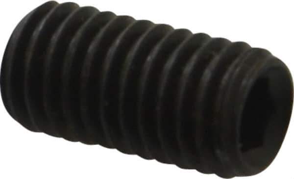 Value Collection - M8x1.25, 16mm OAL, Flat Point Set Screw - Grade 14.9 (45H) Alloy Steel, 4mm Key - Eagle Tool & Supply